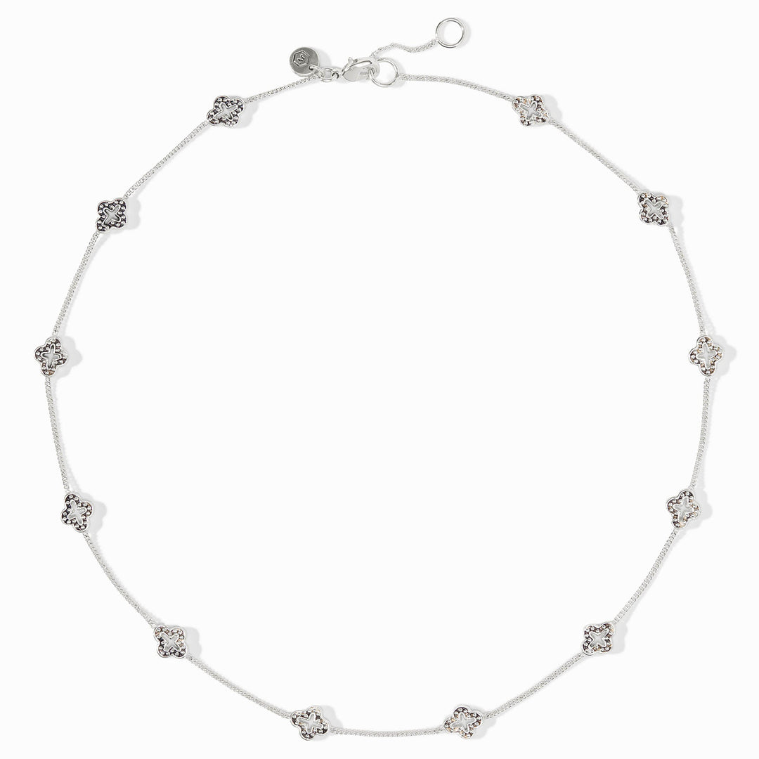 Julie Vos Florentine Demi Delicate Station Necklace - Silver/OS