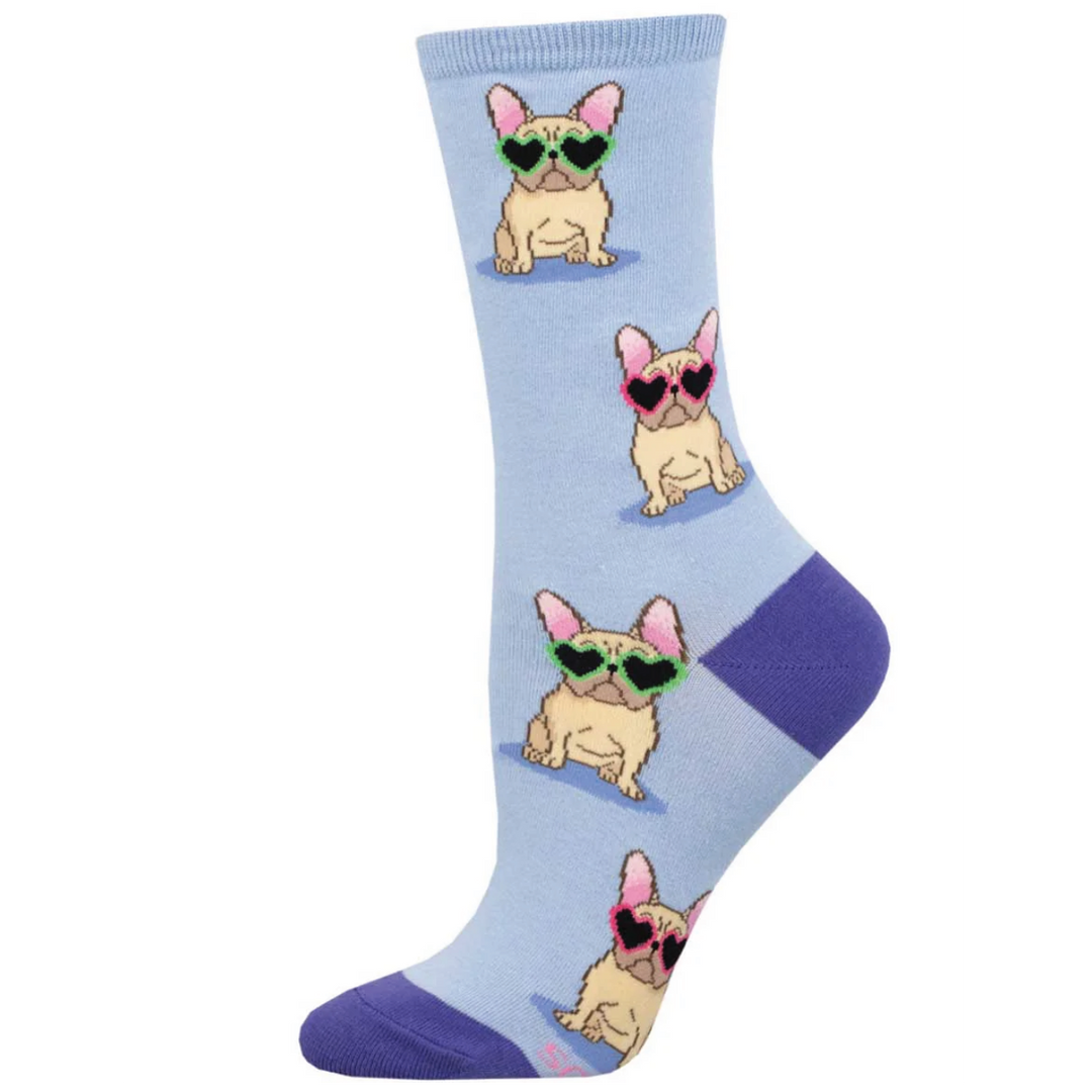 Socksmith Women's Crew Socks - Frenchie Fashion