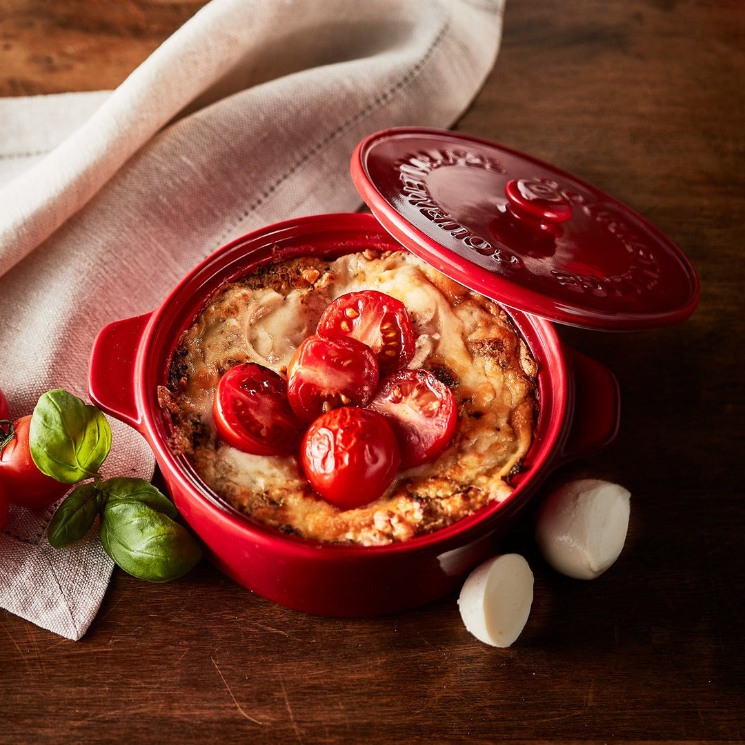 Gourmet du Village Red Ceramic Baker