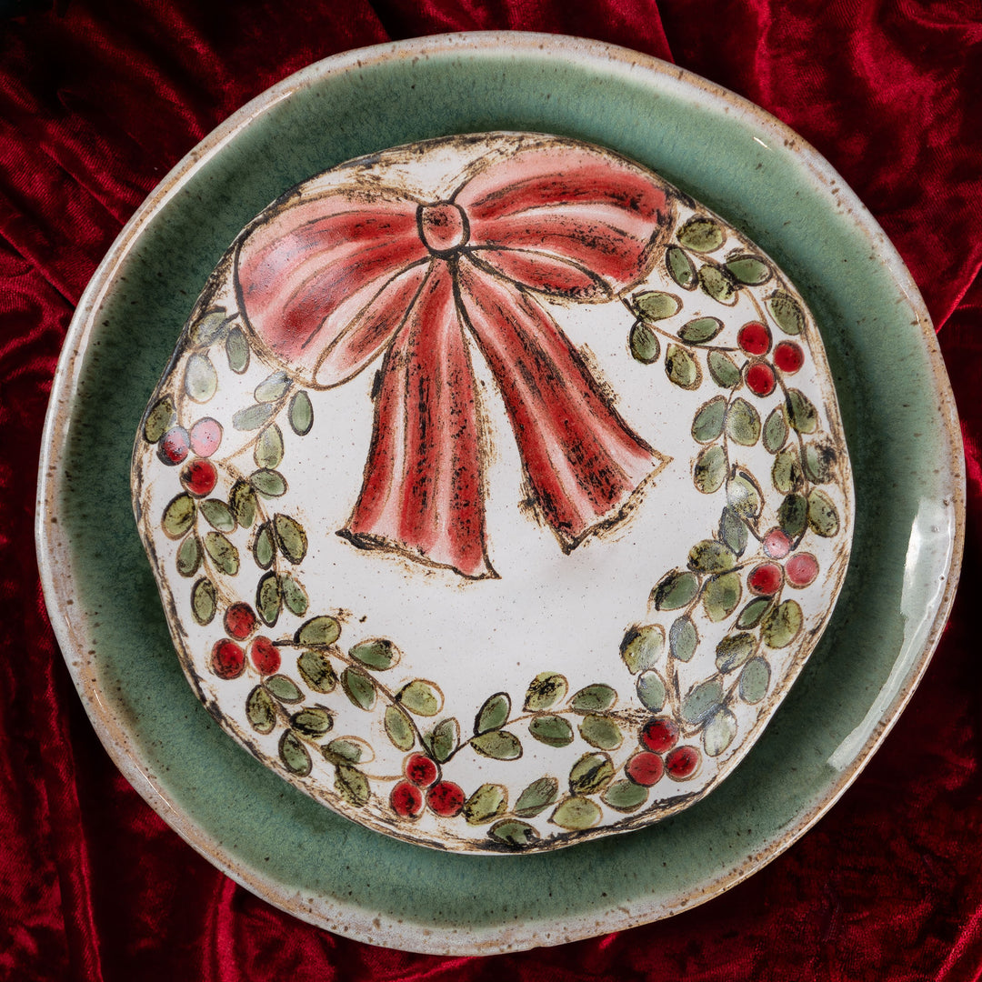 Etta B Garland Wreath Coupe Plate