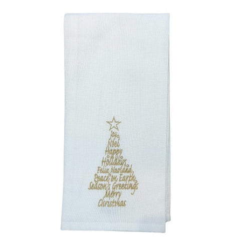 Hanging By A Thread Towel - Tree Saying Gold