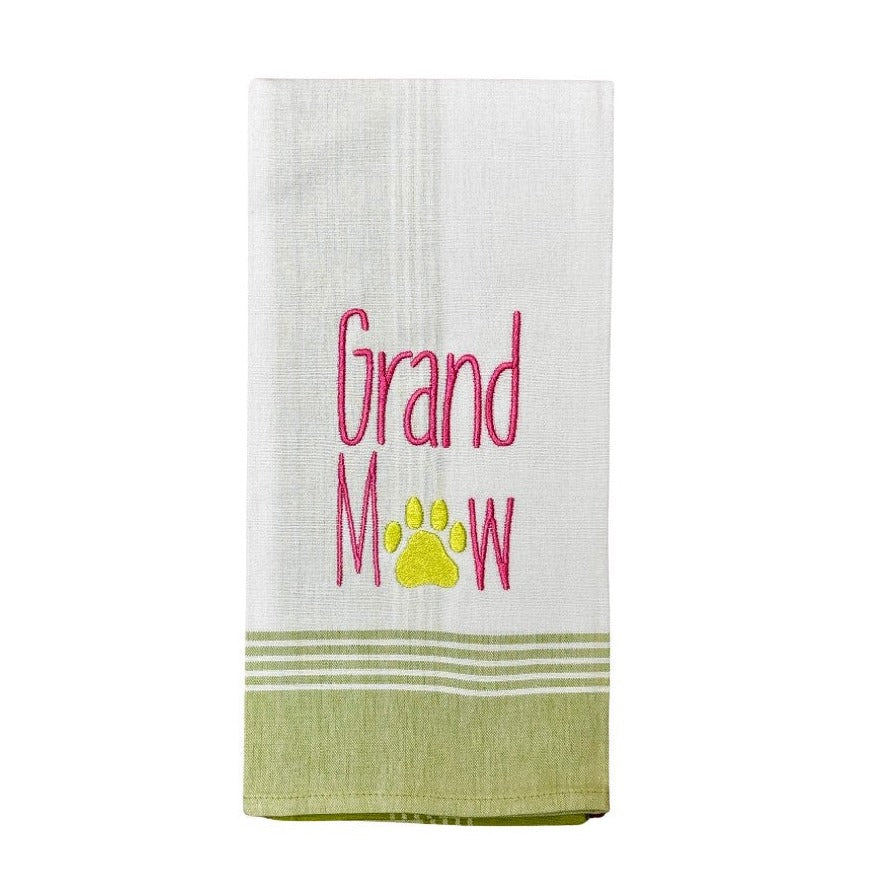 Hanging By A Thread White Towel - Grand Maw (Paw Print for a)