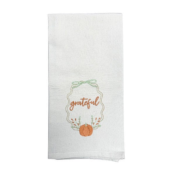 Hanging By A Thread Towel - Wreath with Pumpkin/Wreath