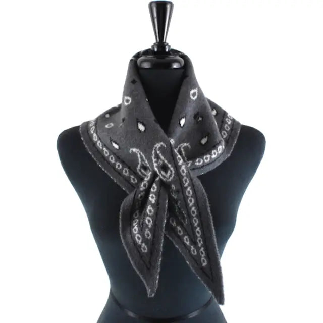 Pretty Persuasions Pull-Through Triangle Scarf - Grey