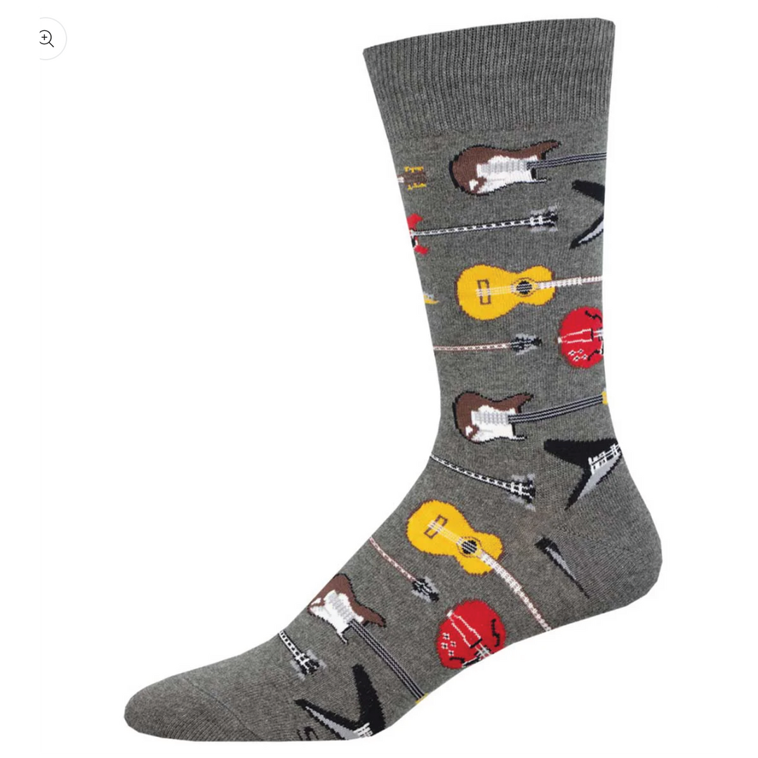 Socksmith Men's Crew Socks - Guitar Riff
