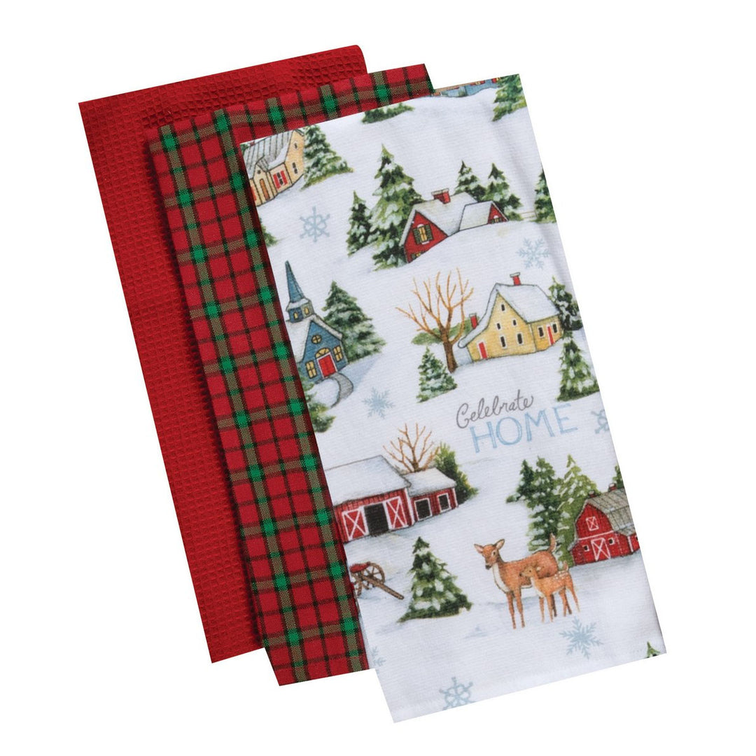 Kay Dee Designs Home For Christmas 3PC Tea Towel Set