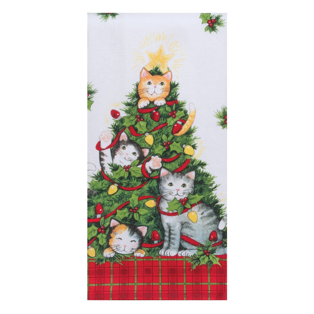 Kay Dee Designs Meowy Christmas Dual Purpose Terry Towel