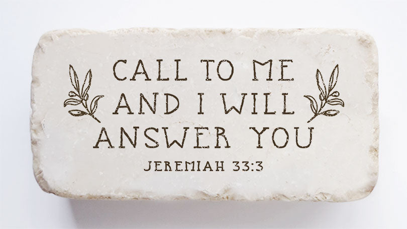 Twelve Stone Art Jeremiah 33:3Scripture Stone (4 x 2 x 1")