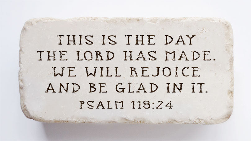 Twelve Stone Art Psalm 118:24 Scripture Stone (4 x 2 x 1")