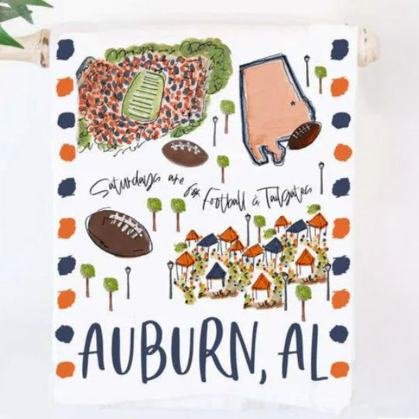 Happy By Rachel Tea Towel - Auburn
