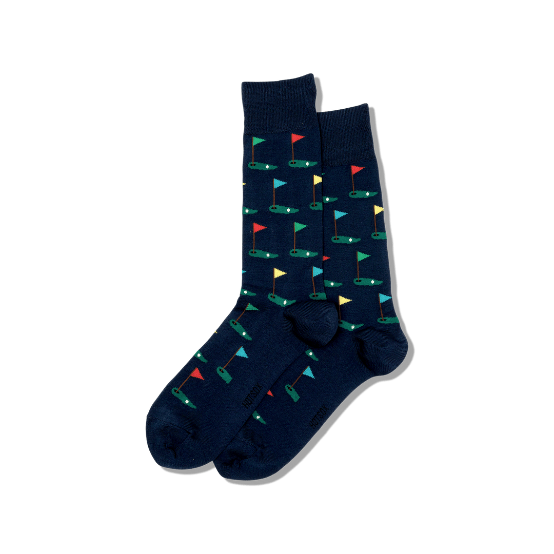 HOTSOX Men's Crew Socks - Golf Navy
