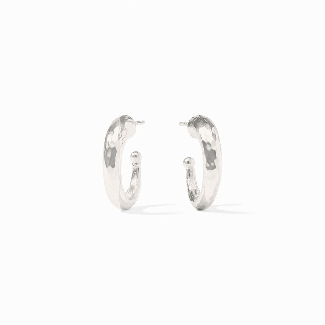 Julie Vos Hammered Hoop Earrings - Silver/Small
