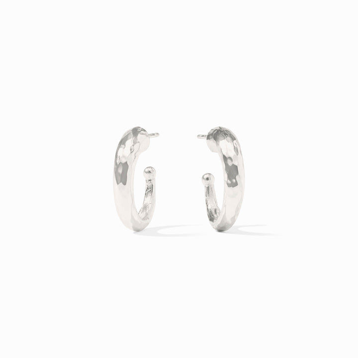 Julie Vos Hammered Hoop Earrings - Silver/Small