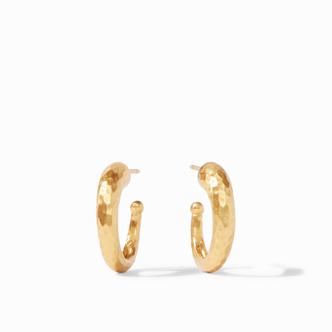 Julie Vos Hammered Hoop Earrings - Gold/Small