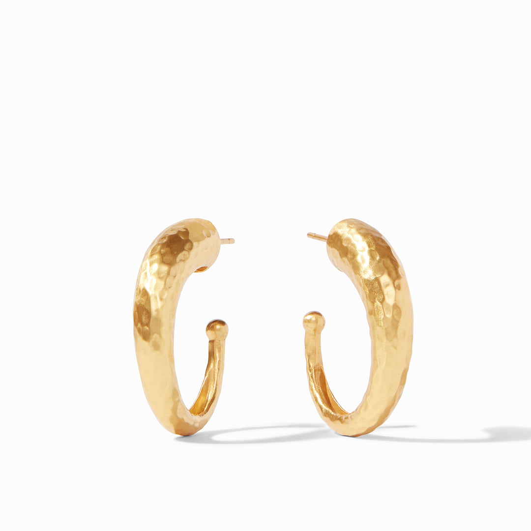 Julie Vos Hammered Hoop Earrings - Gold/Medium