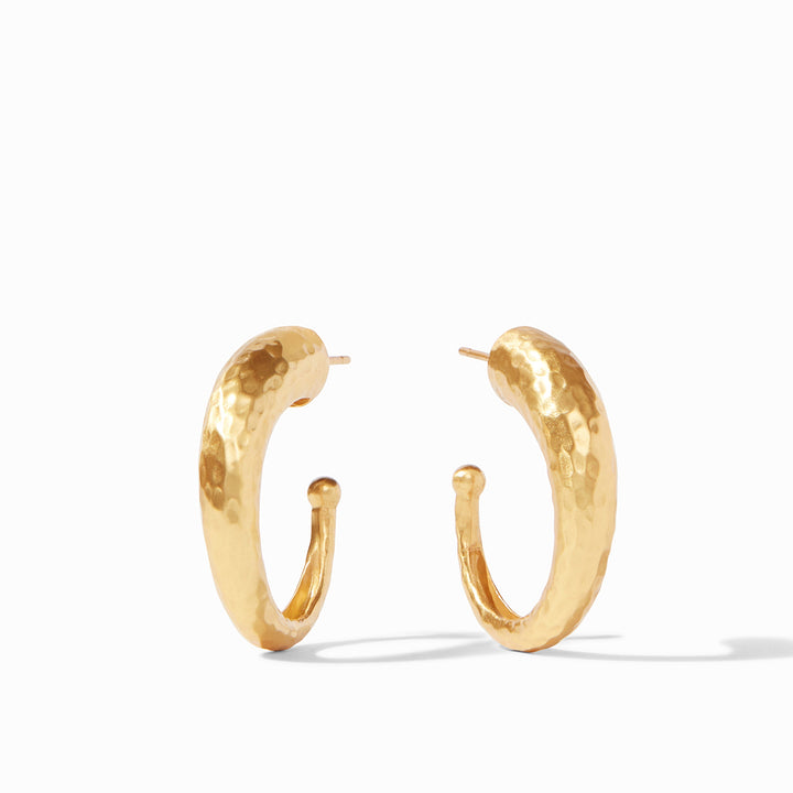Julie Vos Hammered Hoop Earrings - Gold/Medium