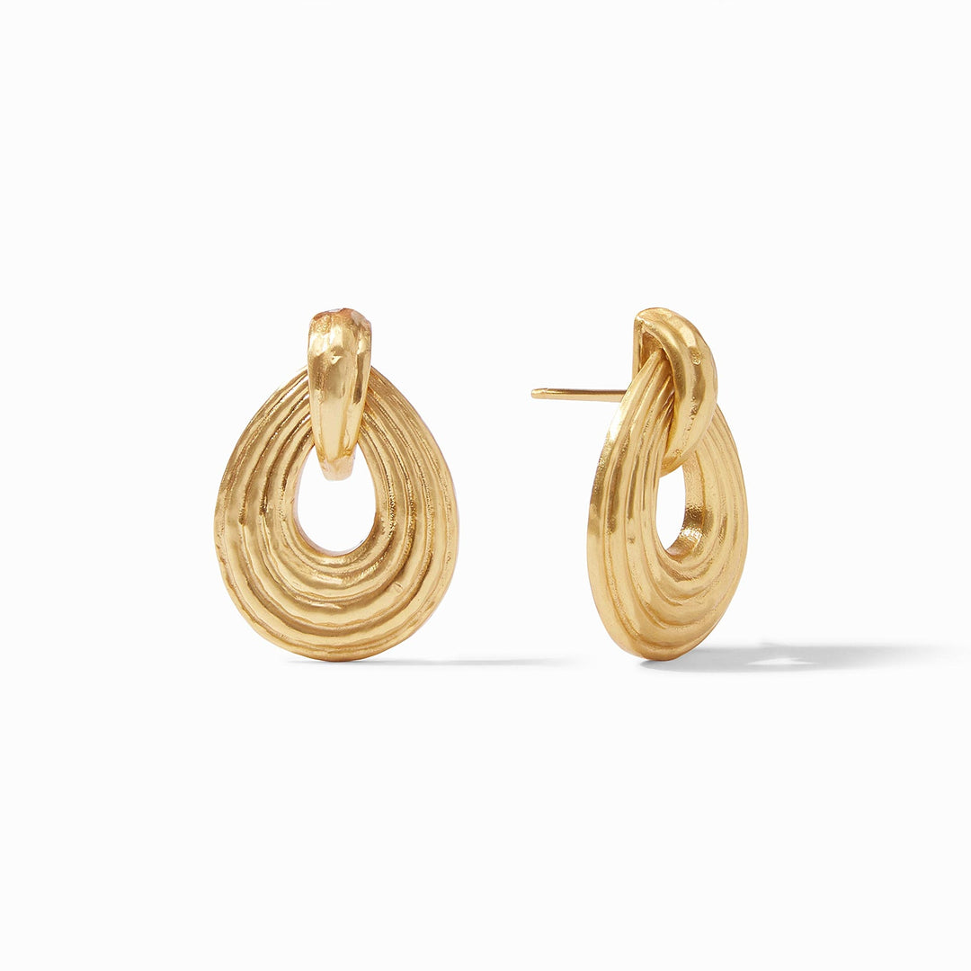 Julie Vos Havana Demi Doorknocker Earrings - Gold