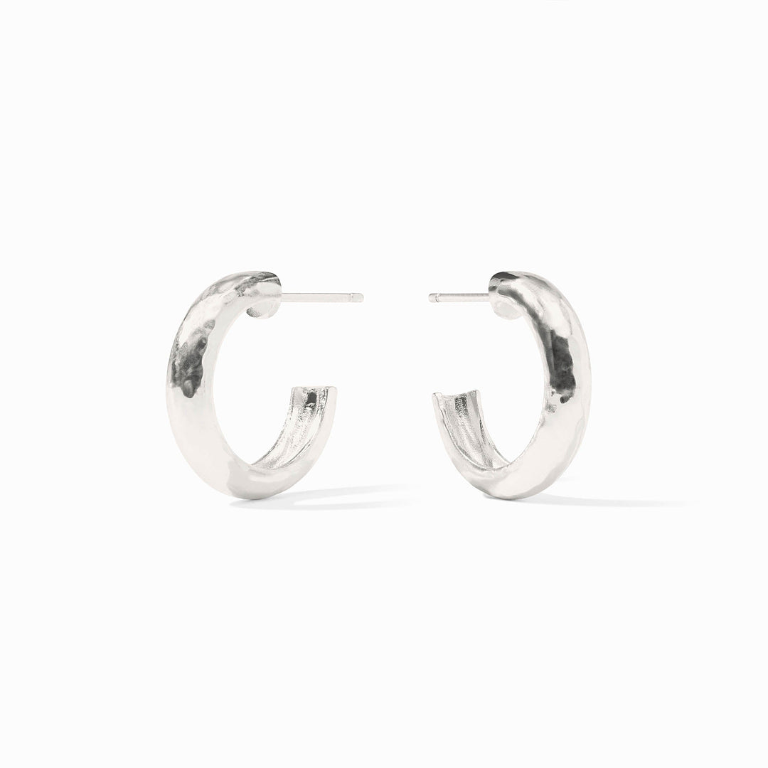 Julie Vos Havana Hoop Earrings - Silver/Small