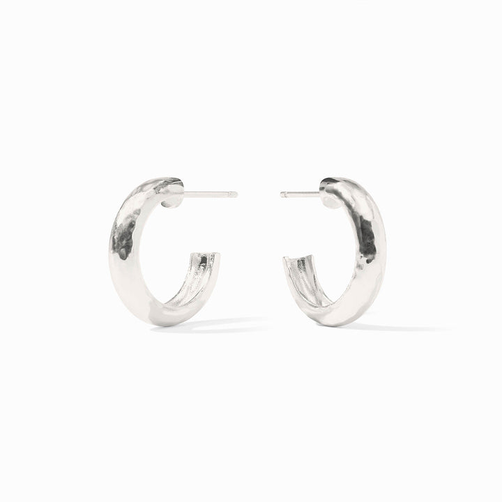 Julie Vos Havana Hoop Earrings - Silver/Small