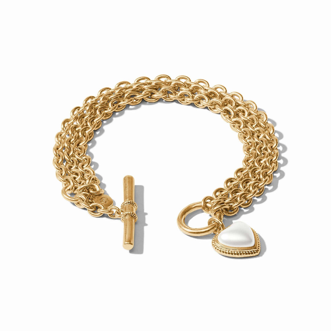 Julie Vos Heart Link Bracelet - Pearl