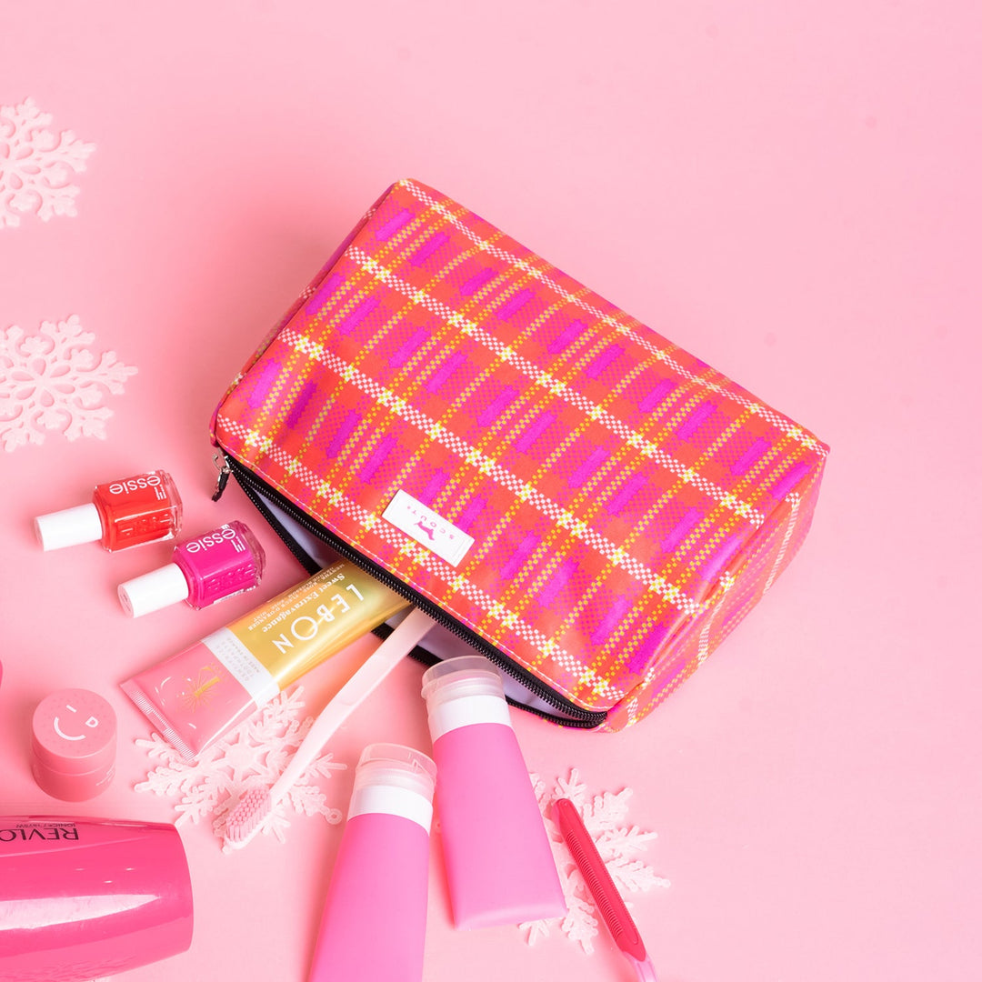 Scout Packin' Heat Makeup Bag - Sweet Tartan