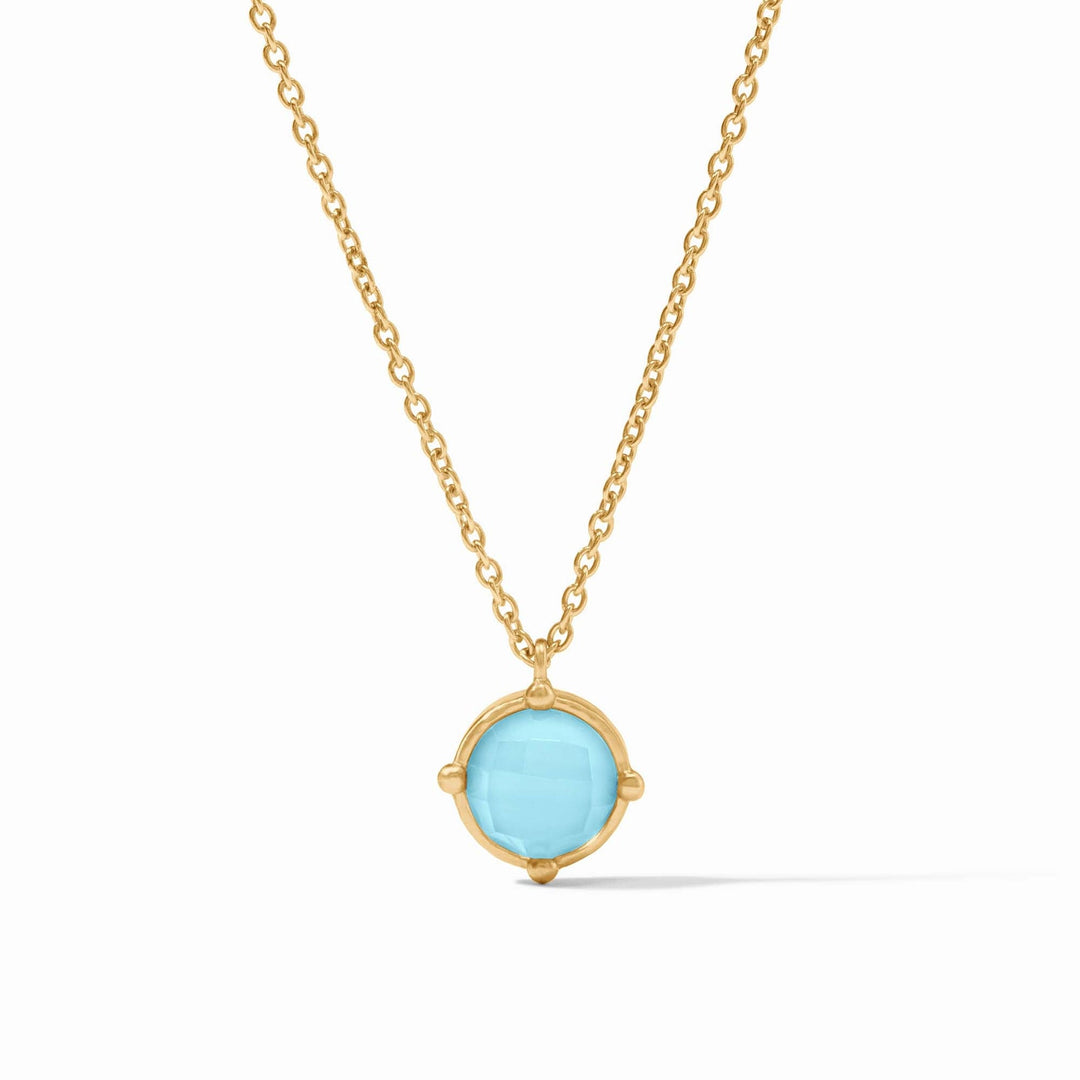 Julie Vos Honeybee Solitaire Necklace - Iridescent Capri Blue