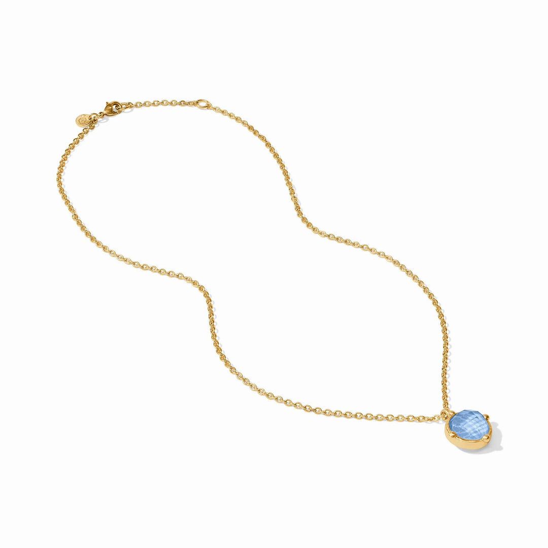 Julie Vos Honeybee Solitaire Necklace - Iridescent Capri Blue