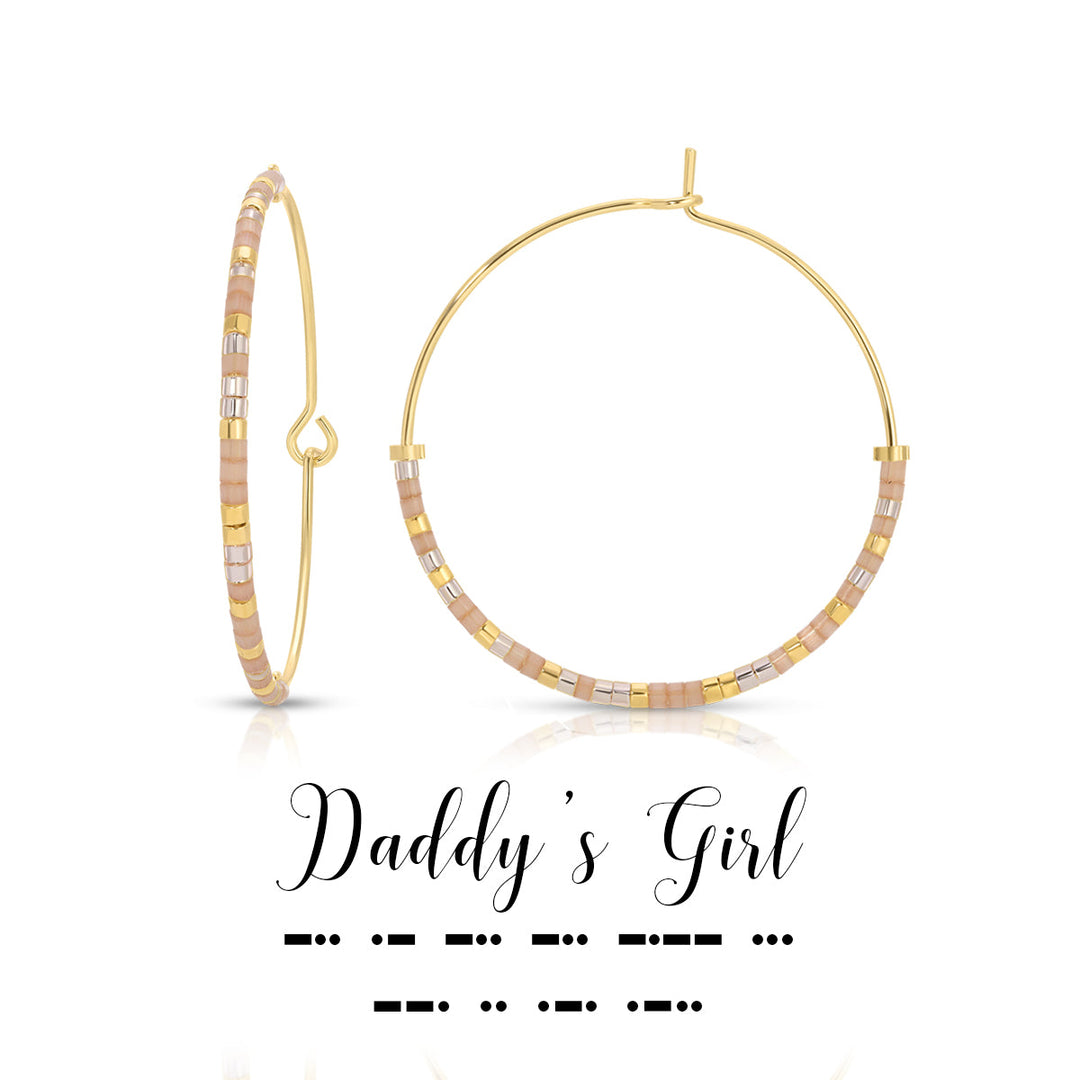 Dot & Dash Morse Code Earrings - Daddy's Girl