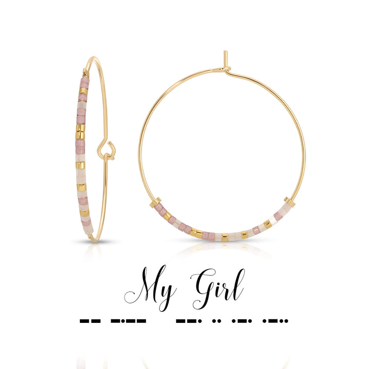 Dot & Dash Morse Code Earrings - My Girl