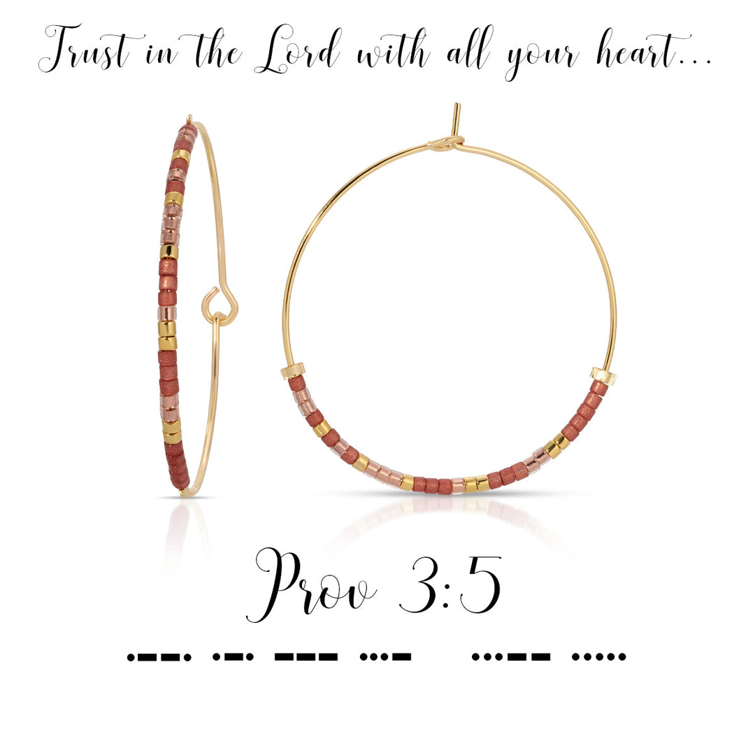 Dot & Dash Morse Code Earrings - Proverbs 3:5