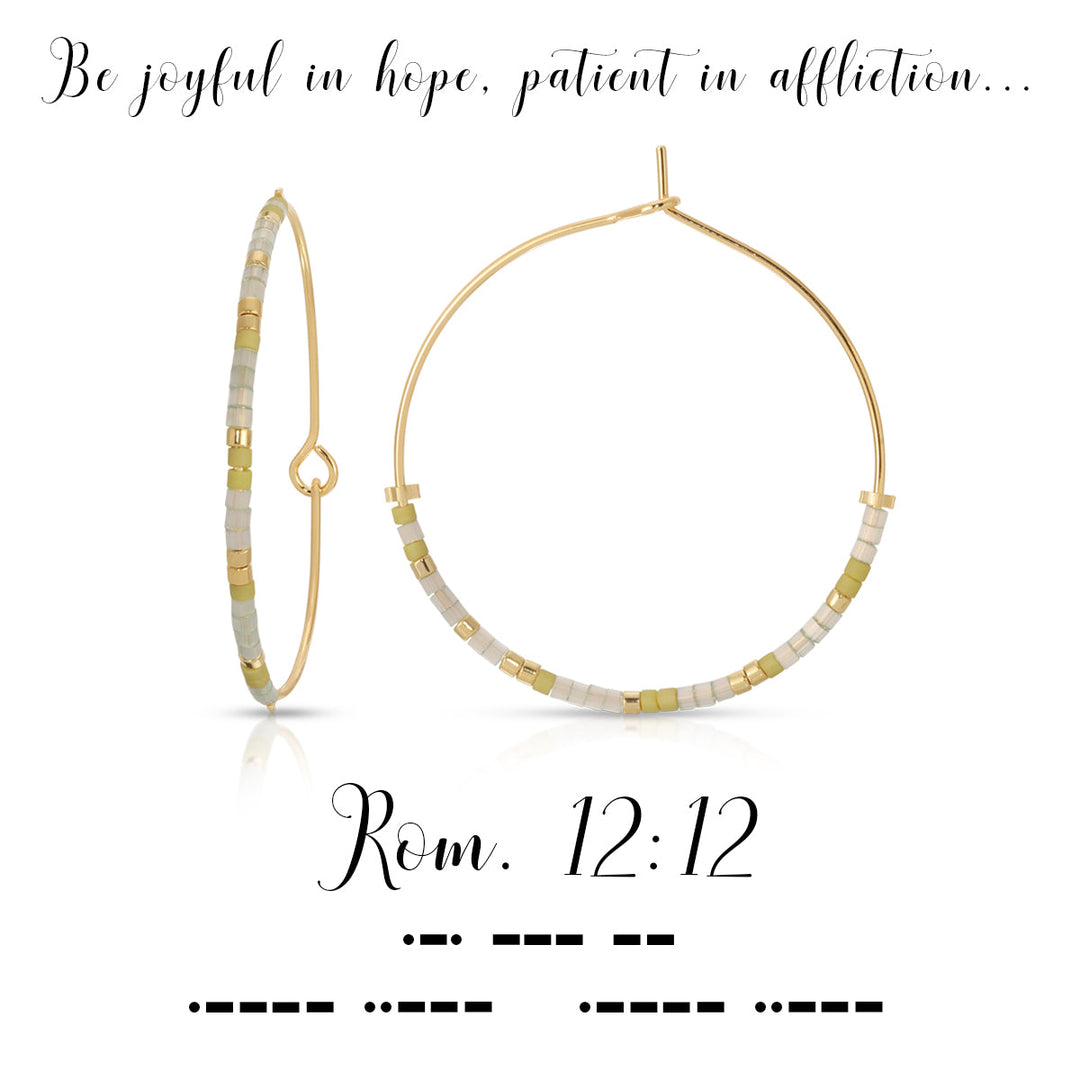 Dot & Dash Morse Code Earrings - Romans 12:12