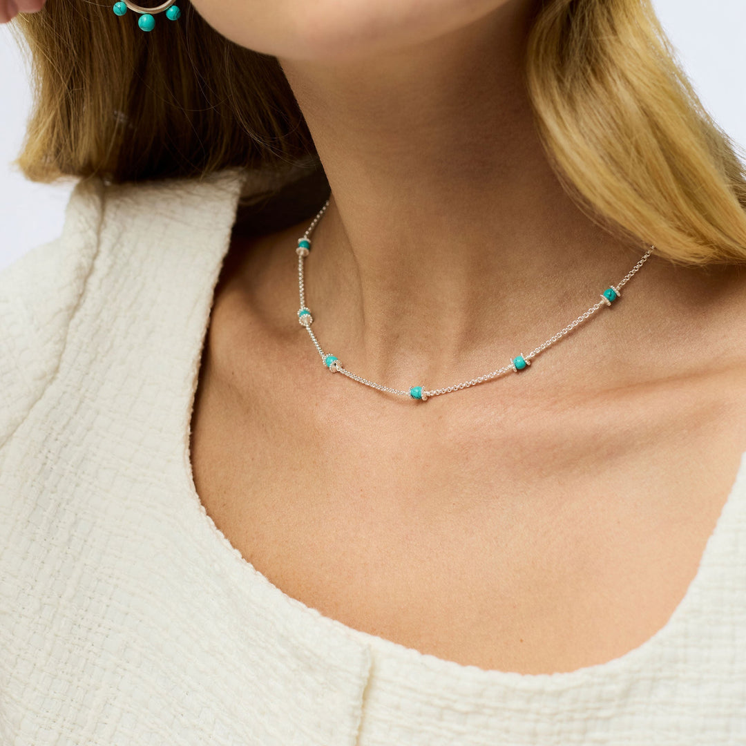 Julie Vos Hydra Delicate Station Necklace - Silver/Pearl/OS