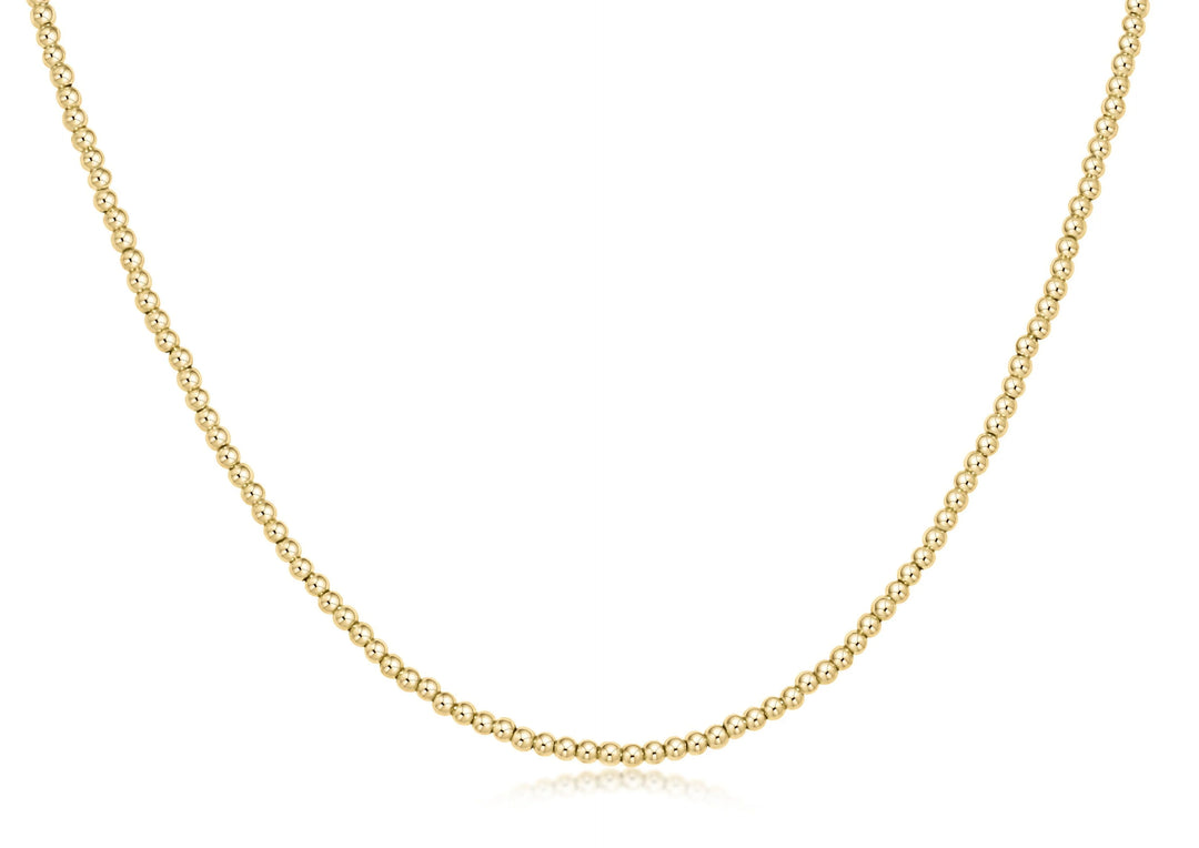 enewton 15" Choker Classic Gold - 2mm Bead