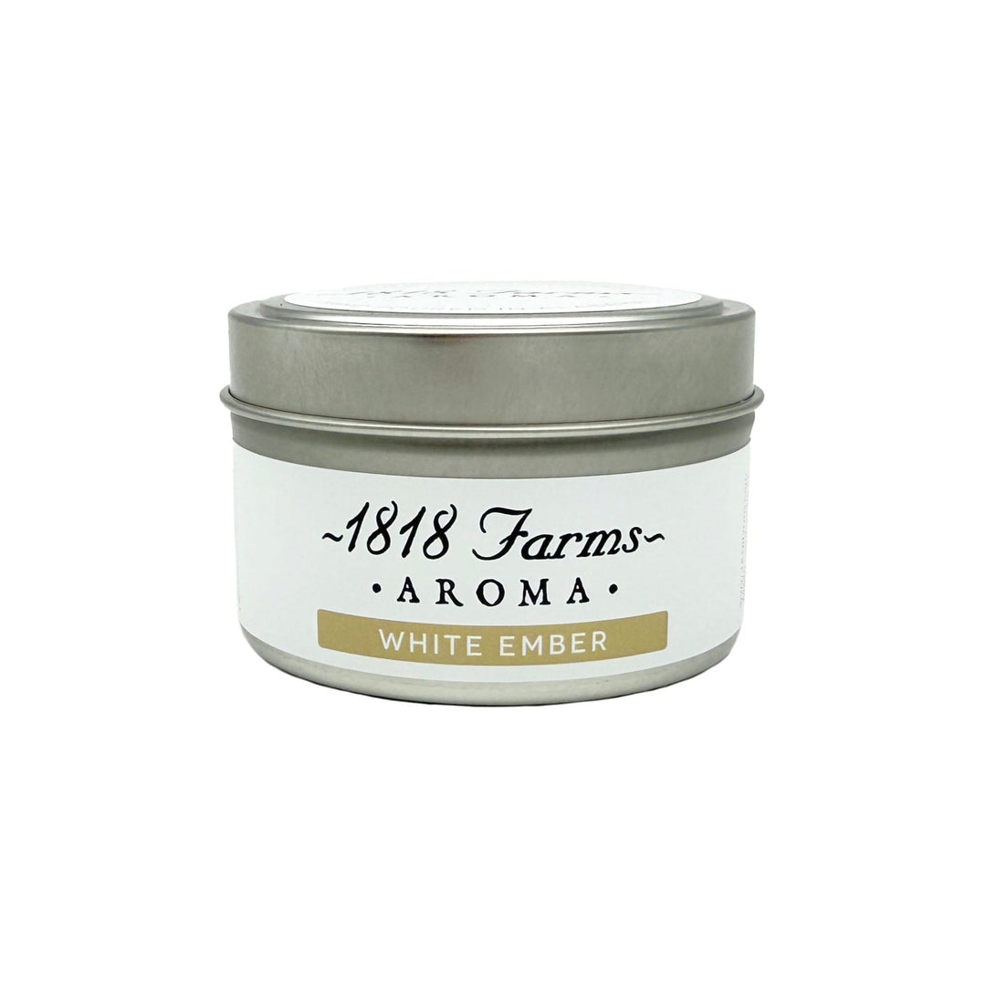 1818 Farms Candle 4.2oz Traveler Tin - White Ember