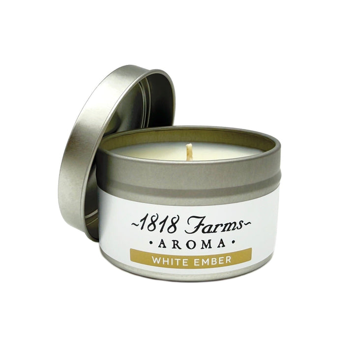 1818 Farms Candle 4.2oz Traveler Tin - White Ember