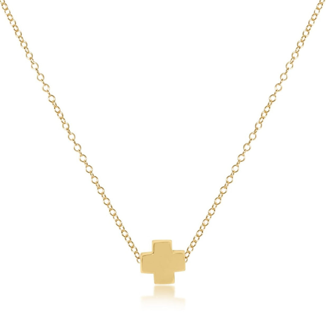 enewton 16" Necklace Gold - Signature Cross Gold