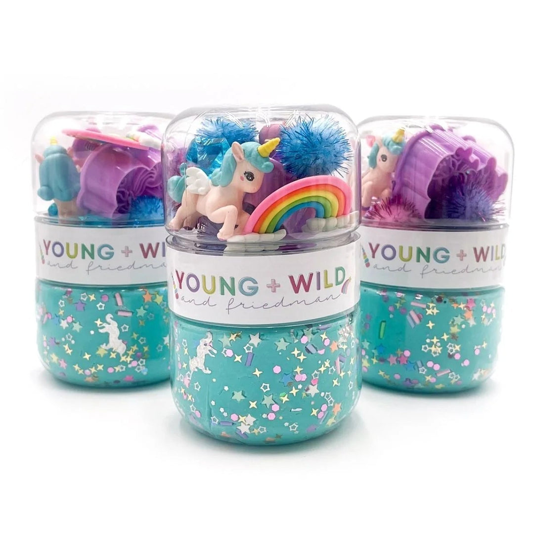 Young + Wild and Friedman Grab & Go Dough Jar - Unicorn - WS