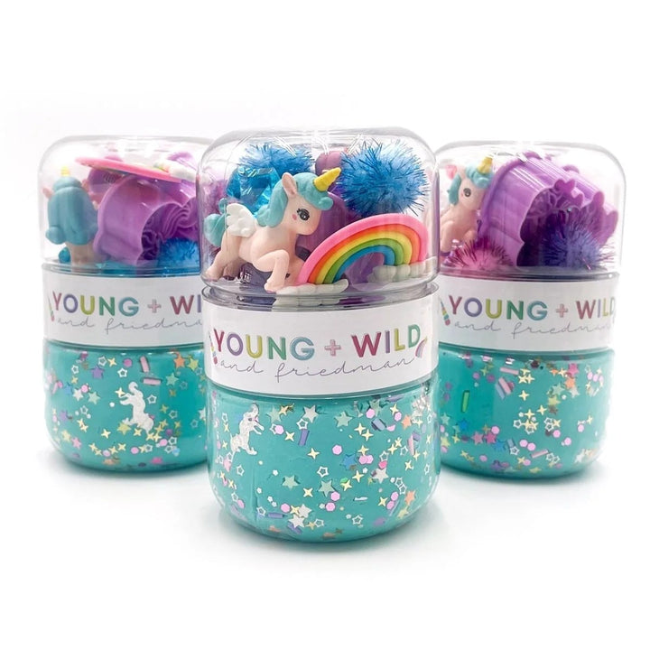 Young + Wild and Friedman Grab & Go Dough Jar - Unicorn - WS