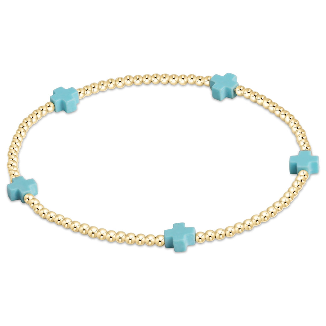 enewton egirl Signature Cross Small Gold Pattern 2mm Bead
