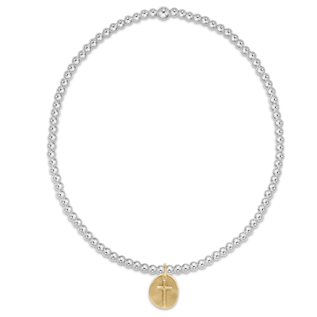 enewton Classic Sterling Mixed Metal 2mm Bead Bracelet - Inspire Small Gold Charm (Copy)