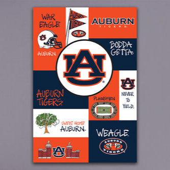Magnolia Lane Flag - Auburn Collage