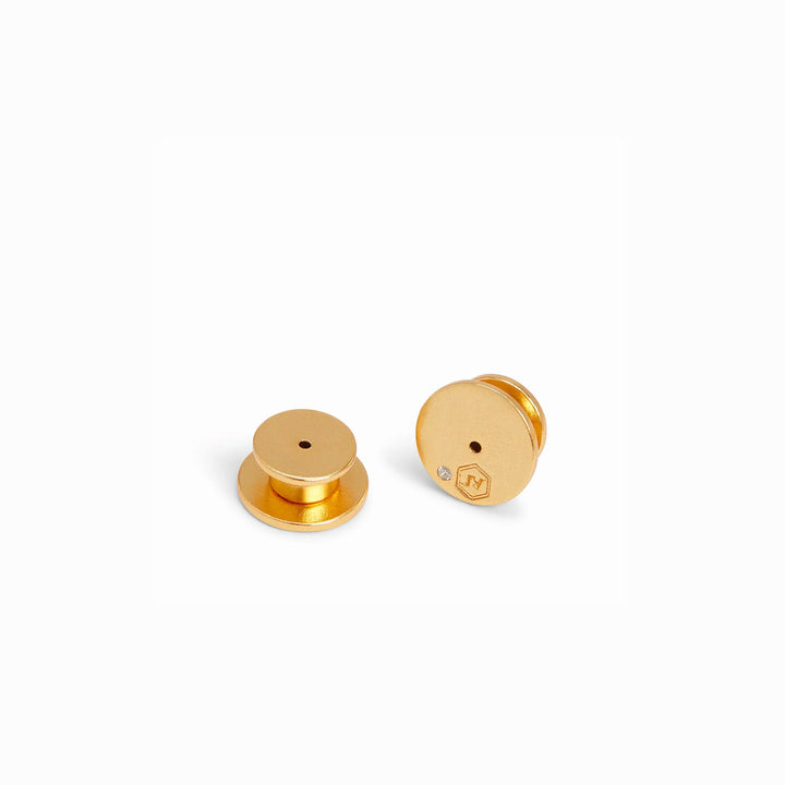 Julie Vos Esme Heart Stud Earrings - Gold Cubic Zirconia