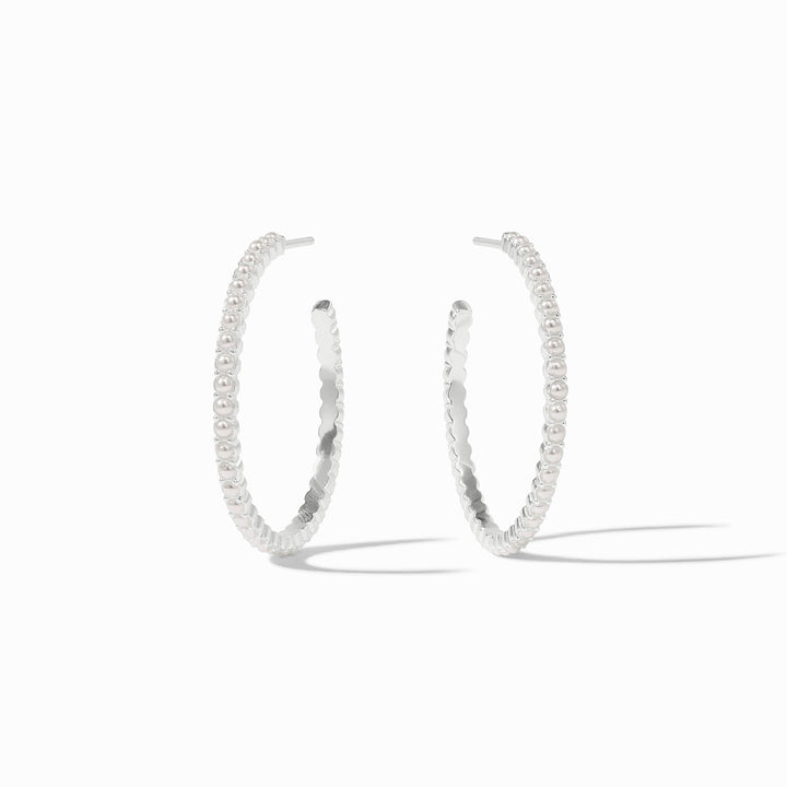 Julie Vos Juliet Hoop Earrings - Silver/Pearl/M