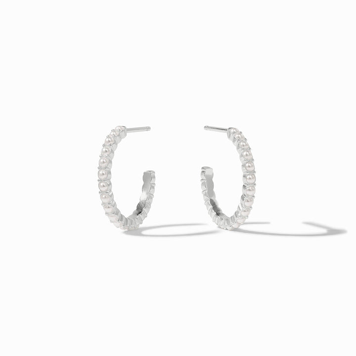 Julie Vos Juliet Hoop Earrings - Silver/Pearl/S