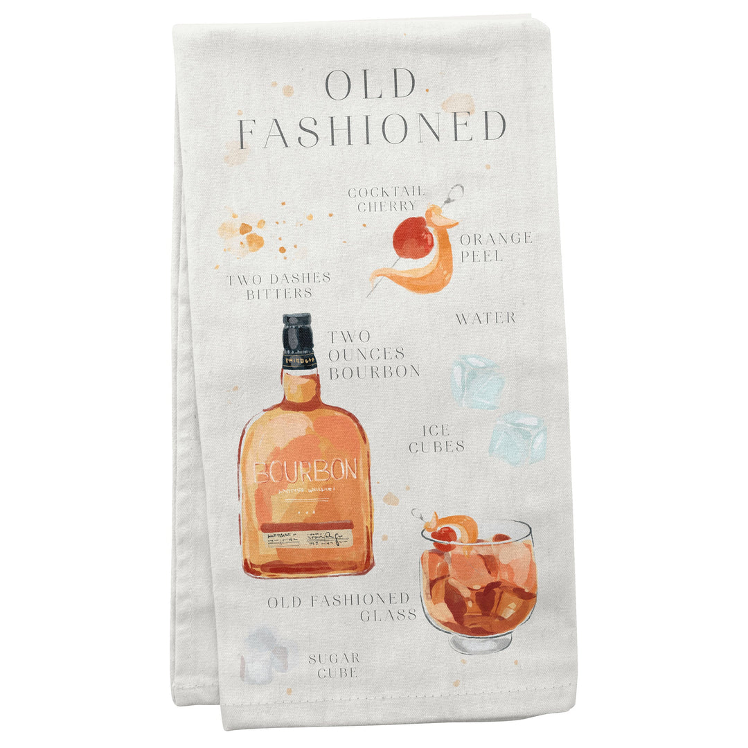 Karma Speakeasy Linen Tea Towel - Old Fashioned