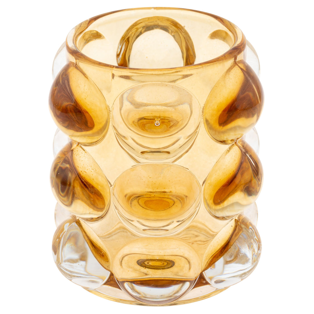 Karma Lucia Hobnail Votive - Amber