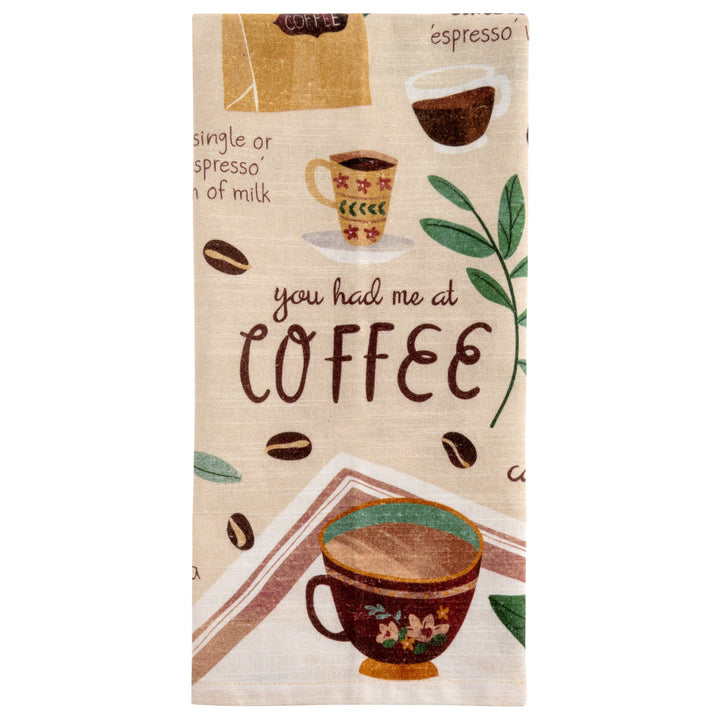 Karma Tasty Tips Tea Towel - Coffee