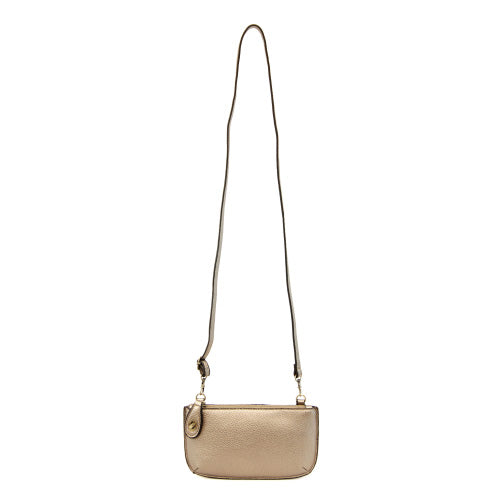 Joy Susan Mini Crossbody Wristlet Clutch - Metallic Light Bronze
