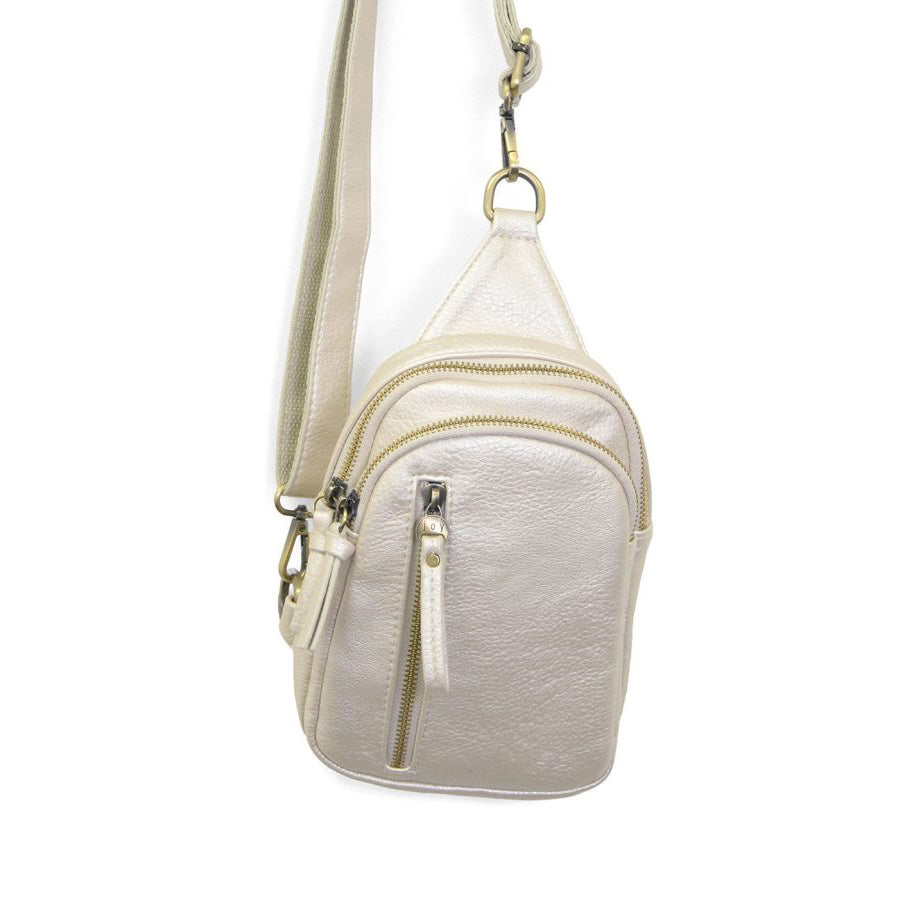 Joy Susan Skyler Sling Bag - Metallic Pearl