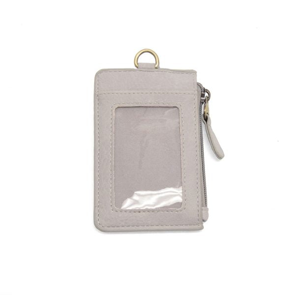 Joy Susan Dolly Small Card Wallet with Keyring - Light Grey